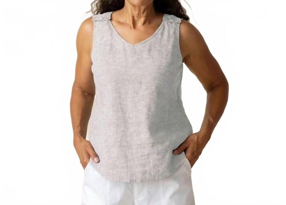 NEW HABITAT linen fresh tank top in oatmeal